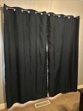 Navy Grommet Top Room-Darkening Curtain Panel - Bed Bath and Beyond